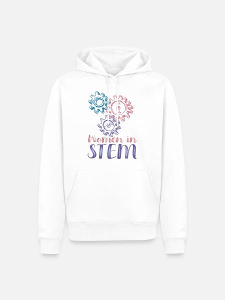 Women In Stem - Engineering - Men’s Premium Organic Hoodie - white