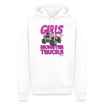 Monster Truck Reifen Mädchen Frauen I Geschenkidee - Männer Premium Bio Hoodie - Weiß - Vorne - Nico (187cm)
