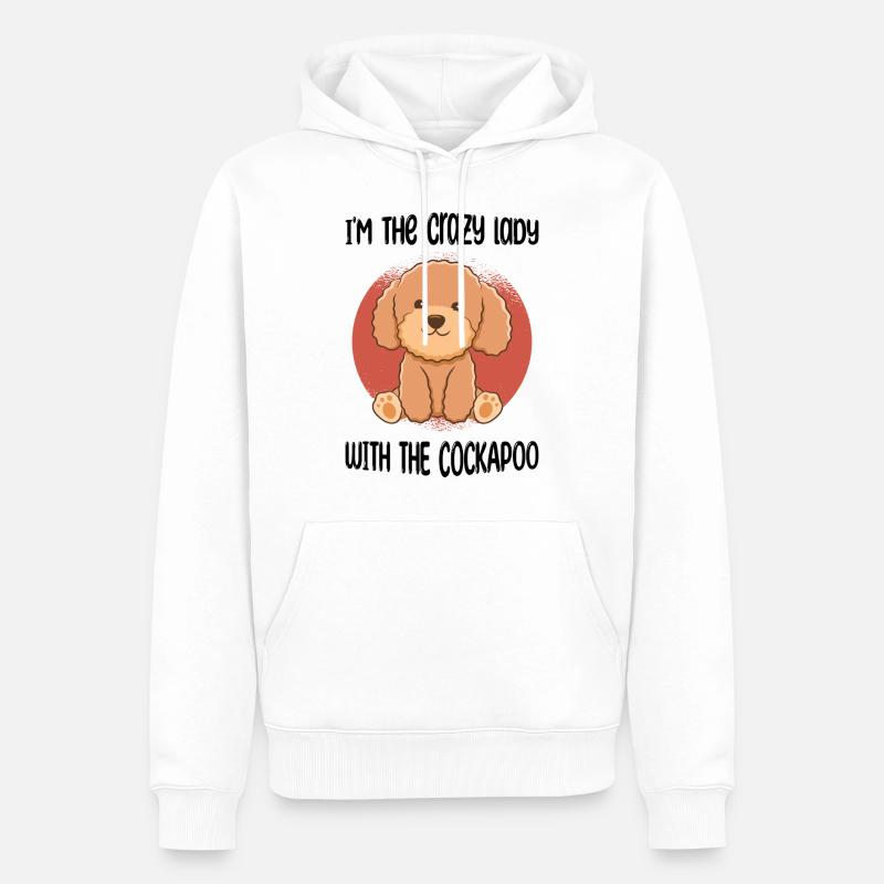 Cockapoo - Sweat à capuche Premium bio Homme - blanc
