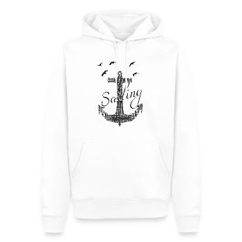 Segler Segelschiff Anker Kapitän - Männer Premium Bio Hoodie - Weiß - Vorne - Nico (187cm)