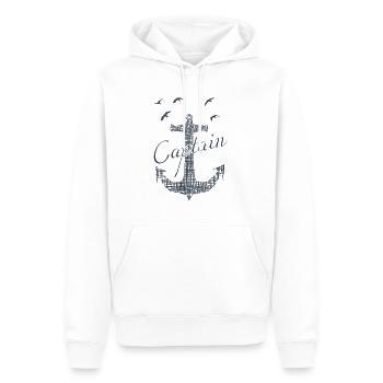 Captain Kapitän - Männer Premium Bio Hoodie - Weiß - Vorne - Nico (187cm)