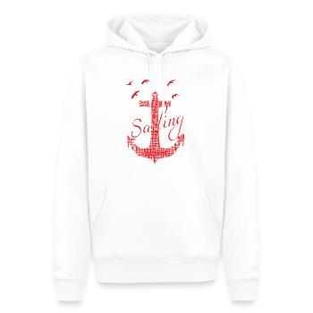 Sailing Anker Captain - Männer Premium Bio Hoodie - Weiß - Vorne - Nico (187cm)