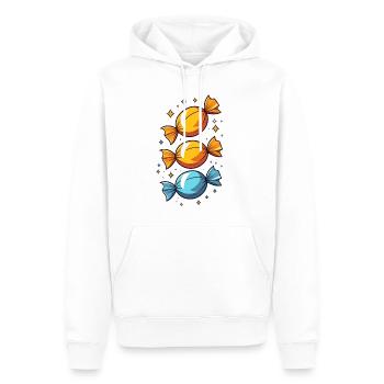 Bonbons - Männer Premium Bio Hoodie - Weiß - Vorne - Nico (187cm)