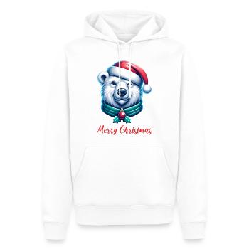 Polar Bear Christmas Merry Christmas - Men’s Premium Organic Hoodie - white - Front - Nico (187cm)