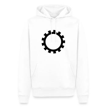 Zahnrad Zahnkranz 1c - Männer Premium Bio Hoodie - Weiß - Vorne - Nico (187cm)