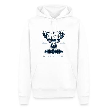 Reflections - The deer and the soul of the forest - Men’s Premium Organic Hoodie - white - Front - Nico (187cm)