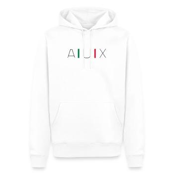 AUX Augsburg - Männer Premium Bio Hoodie - Weiß - Vorne - Nico (187cm)
