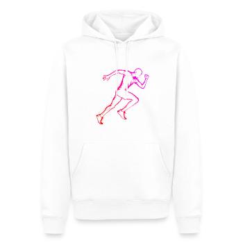 Jogging Running Fitness Course Jogging Homme - Sweat à capuche Premium bio Homme - blanc - Devant - Nico (187cm)