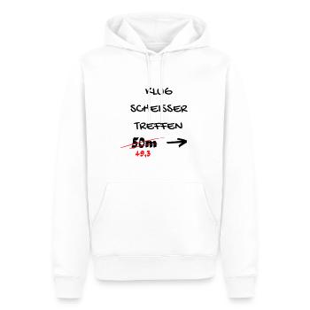 Klugscheisser Treffen - Männer Premium Bio Hoodie - Weiß - Vorne - Nico (187cm)