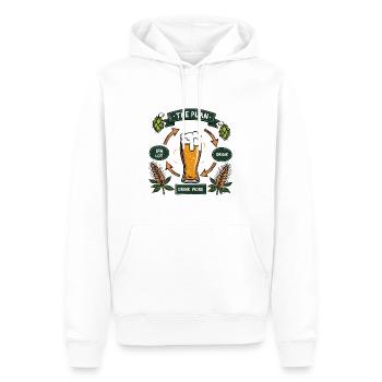 IPAlot quand je bois - Le plan de la soirée - Sweat à capuche Premium bio Homme - blanc - Devant - Nico (187cm)