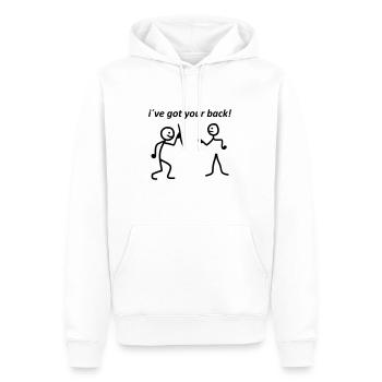 ivegotback - Männer Premium Bio Hoodie - Weiß - Vorne - Nico (187cm)