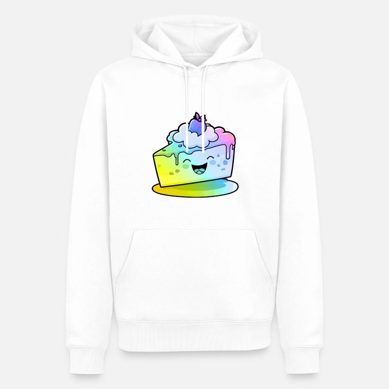 Cheesecake Comic Bunt - Männer Premium Bio Hoodie - Weiß