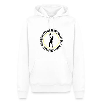 Joueurs de club de l’équipe de volley-ball - Sweat à capuche Premium bio Homme - blanc - Devant - Nico (187cm)