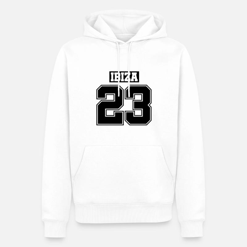 Ibiza 23 - Sweat à capuche Premium bio Homme - blanc