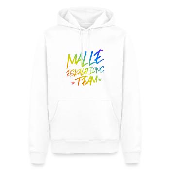 Malle Eskalation - Männer Premium Bio Hoodie - Weiß - Vorne - Nico (187cm)