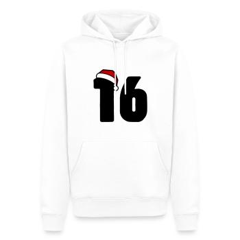 16 Zahl Weihnachten - Männer Premium Bio Hoodie - Weiß - Vorne - Nico (187cm)