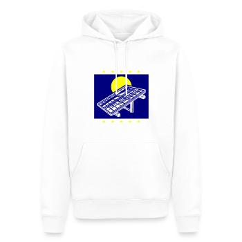 Système photovoltaïque Énergie solaire - Sweat à capuche Premium bio Homme - blanc - Devant - Nico (187cm)
