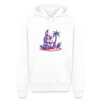 Donkey Summer Beach Vacation - Men’s Premium Organic Hoodie - white - Front - Nico (187cm)