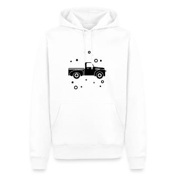 Prise en charge - Auto Oldtimer Nostalgisch France - Sweat à capuche Premium bio Homme - blanc - Devant - Nico (187cm)