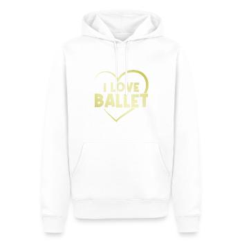 J’adore le ballet - Sweat à capuche Premium bio Homme - blanc - Devant - Nico (187cm)