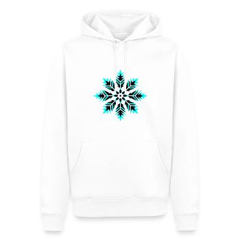 Schneeflocke Icon Winter - Männer Premium Bio Hoodie - Weiß - Vorne - Nico (187cm)