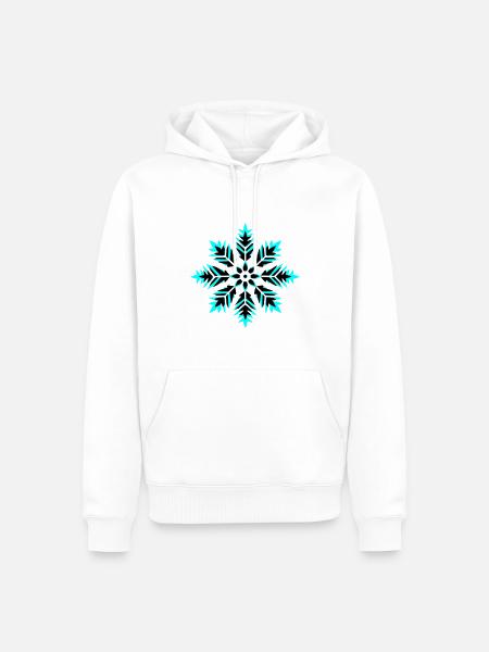 Snowflake Icon Winter - Men’s Premium Organic Hoodie - white