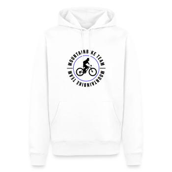 VTT Team Club Vélo Femme - Sweat à capuche Premium bio Homme - blanc - Devant - Nico (187cm)