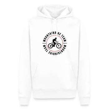 Mountainbike Team Verein Fahrrad Mann - Männer Premium Bio Hoodie - Weiß - Vorne - Nico (187cm)