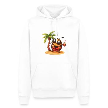 Vacances d’été à la plage Ladybug - Sweat à capuche Premium bio Homme - blanc - Devant - Nico (187cm)