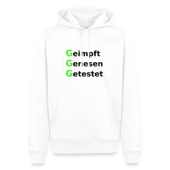 Geimpft Genesen Getestet Grün Schwarz - Männer Premium Bio Hoodie - Weiß - Vorne - Nico (187cm)