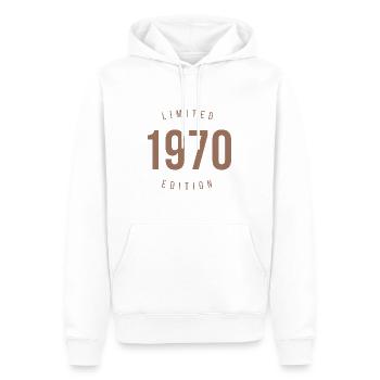 1970 Limited Edition Retro Style Geburtstagsgeschenk - Männer Premium Bio Hoodie - Weiß - Vorne - Nico (187cm)