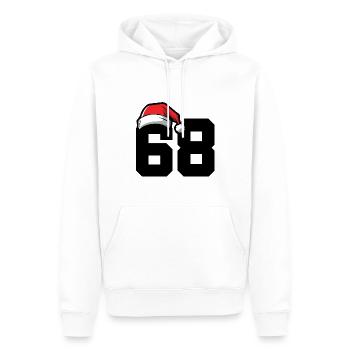 68 Numéro Noël - Sweat à capuche Premium bio Homme - blanc - Devant - Nico (187cm)