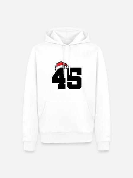 45 Number Christmas - Men’s Premium Organic Hoodie - white