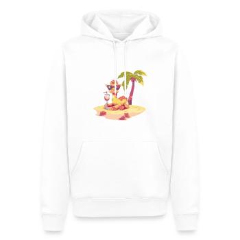 Camel Summer Beach Vacation - Men’s Premium Organic Hoodie - white - Front - Nico (187cm)