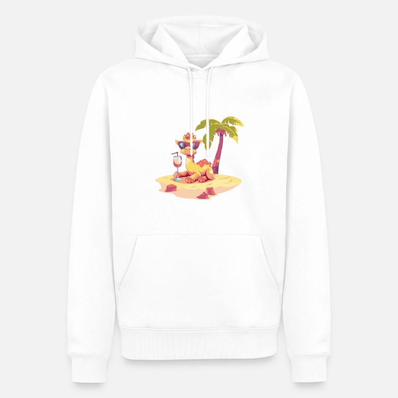 Kamel Sommer Strand Urlaub - Männer Premium Bio Hoodie - Weiß