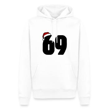 69 Zahl Weihnachten - Männer Premium Bio Hoodie - Weiß - Vorne - Nico (187cm)