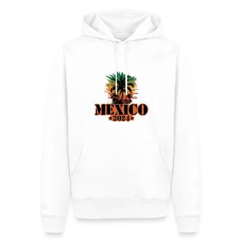 Mexiko 2024 Team Palmen Bunt - Männer Premium Bio Hoodie - Weiß - Vorne - Nico (187cm)