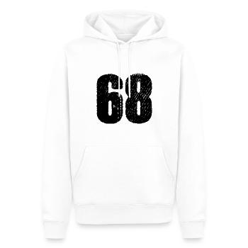 Maillot à 68 numéros - Sweat à capuche Premium bio Homme - blanc - Devant - Nico (187cm)