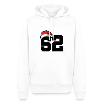52 Numéro Noël - Sweat à capuche Premium bio Homme - blanc - Devant - Nico (187cm)