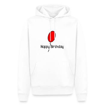 ALLES GUTE ZUM GEBURTSTAG. ALLES GUTE ZUM GEBURTSTAG. JAHRESTAG. - Männer Premium Bio Hoodie - Weiß - Vorne - Nico (187cm)