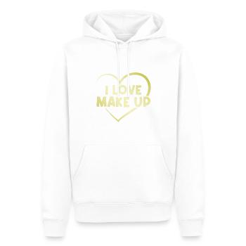 Ich liebe Make up - Männer Premium Bio Hoodie - Weiß - Vorne - Nico (187cm)