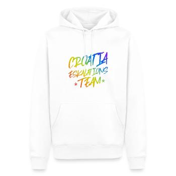 Croatia escalation - Men’s Premium Organic Hoodie - white - Front - Nico (187cm)