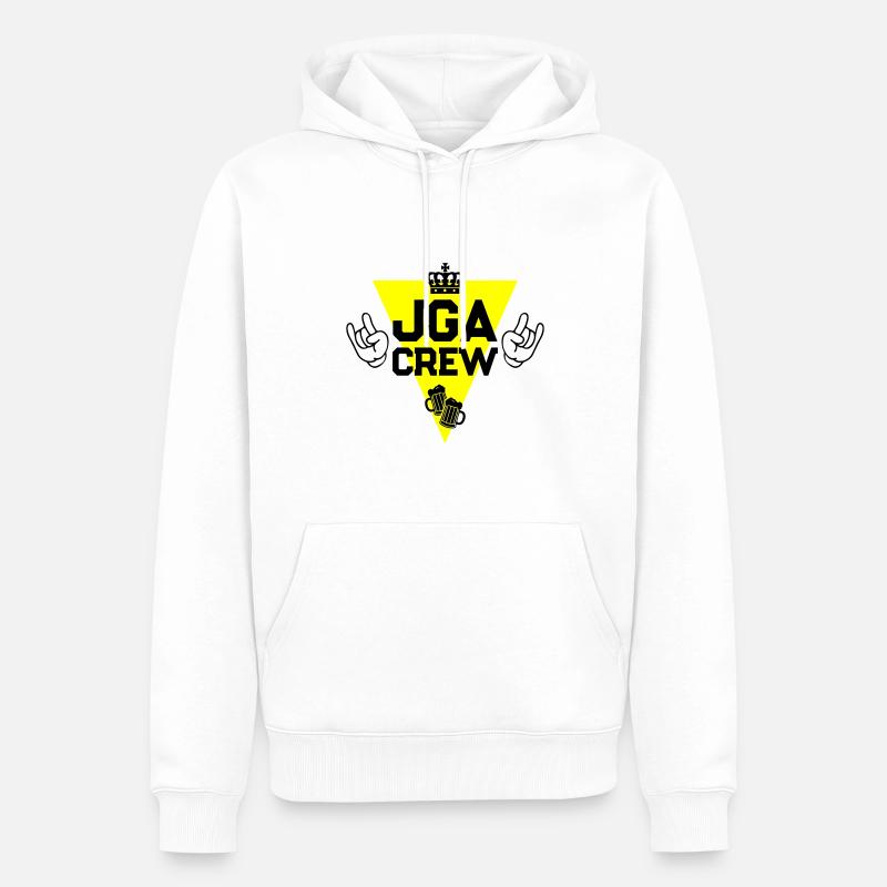 Junggesellenabschied Jga Crew Spruch - Männer Premium Bio Hoodie - Weiß