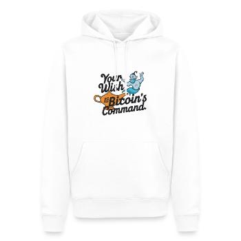 Bitcoin Genie - Ihr Wunsch ist Bitcoins Befehl - Männer Premium Bio Hoodie - Weiß - Vorne - Nico (187cm)