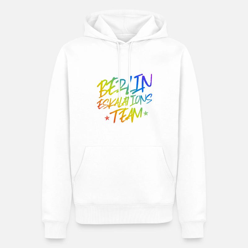 Escalade à Berlin - Sweat à capuche Premium bio Homme - blanc