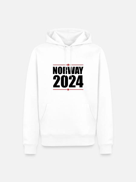 Norwegen 2024 - Männer Premium Bio Hoodie - Weiß