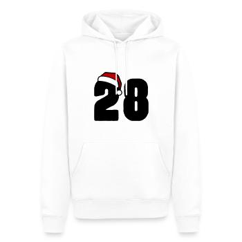 28 Zahl Weihnachten - Männer Premium Bio Hoodie - Weiß - Vorne - Nico (187cm)