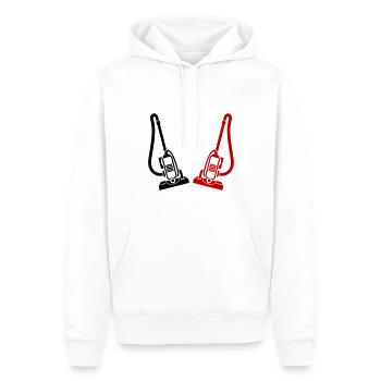 Staubsauger Icon - Männer Premium Bio Hoodie - Weiß - Vorne - Nico (187cm)