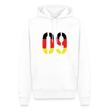 9 Number symbol Germany - Men’s Premium Organic Hoodie - white - Front - Nico (187cm)