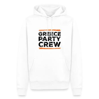 Équipe de fête en Grèce - Sweat à capuche Premium bio Homme - blanc - Devant - Nico (187cm)